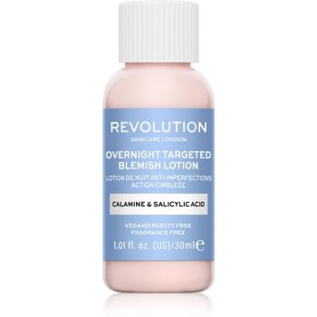 Revolution Skincare Blemish Calamine & Salicylic Acid lokálna starostlivosť proti akné na noc 30 ml