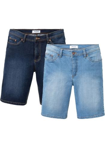 Strečové džínsové bermudy, Regular Fit (2ks v balení)
