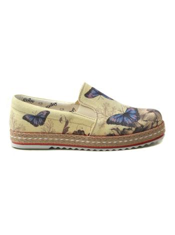 Espadrilky, slip on pre ženy Goby - béžová