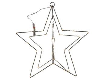 SVENSKA LIVING Vianočná dekorácia s časovačom 50LED hviezda 40cm