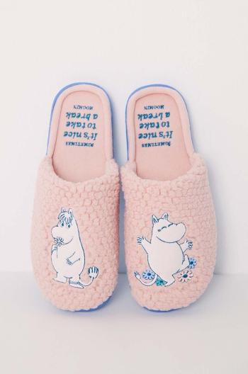 Papuče women'secret Moomin zelená farba, 4998028