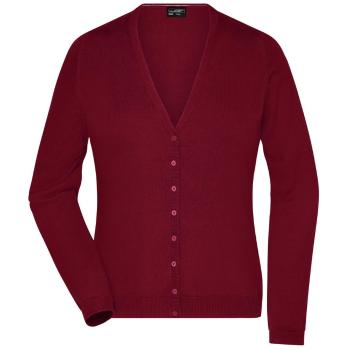 James & Nicholson Dámsky bavlnený sveter JN660 - Bordeaux | XL