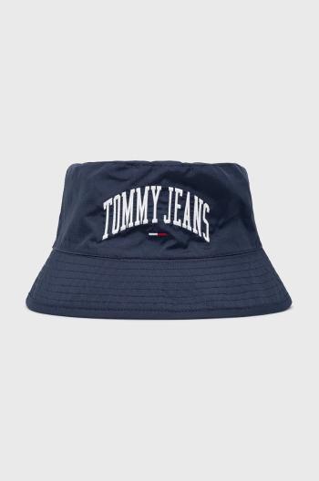 Obojstranný klobúk Tommy Jeans tmavomodrá farba,