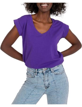 Tmavo fialové basic tričko atlanta s krátkym rukávom vel. M