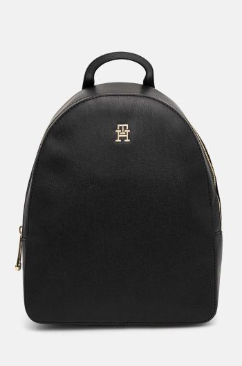 Ruksak Tommy Hilfiger dámsky, čierna farba, malý, jednofarebný, AW0AW16440