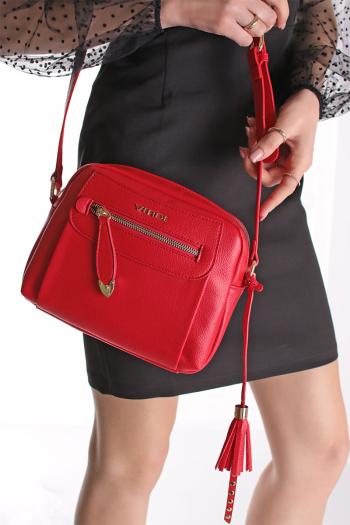 Červená crossbody kabelka Estelle