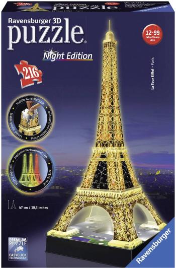 Eiffelova veža Ravensburger v noci