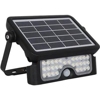 LED solárny reflektor so senzorom pohybu CAMPO 8 W/4 000 K/600 Lm/IP65/Li-on 3,7 V/3 Ah, čierne (CAMPO840)