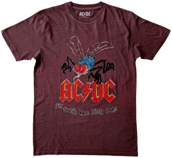 AC/DC Tričko Fly On The Wall Tour Maroon 2XL