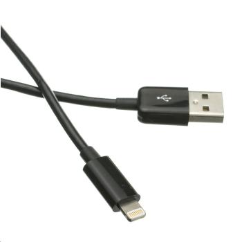 Kabel C-TECH CB-APL-10B USB 2.0 Lightning (IP5 a vyšší) nabíjecí a synchronizační kabel, 1m, černý