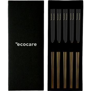 ECOCARE Kovové Sushi paličky Box Gold-Black 10 ks (0750122452118)