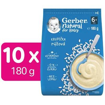 GERBER Natural ryžová krupica 10× 180 g (8445290491077)