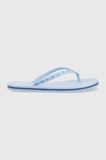 Žabky Tommy Hilfiger TOMMY ESSENTIAL BEACH SANDAL dámske, na plochom podpätku, FW0FW07141