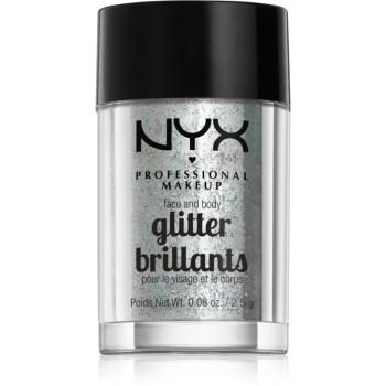 NYX Professional Makeup Glitter Goals Glitre na tvár i telo odtieň 07 Ice 2.5 g