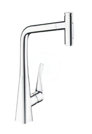 HANSGROHE HANSGROHE - M71 Drezová batéria Metris Select s výsuvnou spŕškou, chróm 73820000