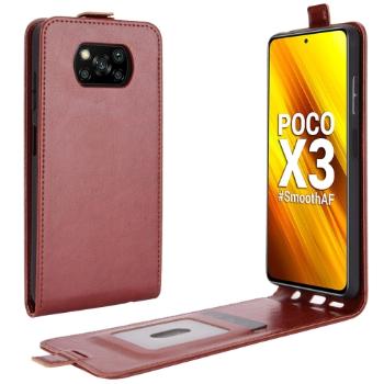 Vyklápacie puzdro Xiaomi Poco X3 NFC / X3 Pro hnedé