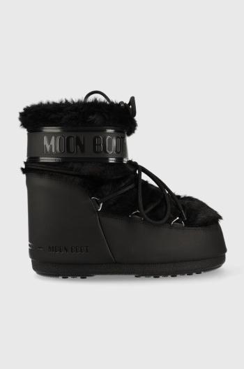 Snehule Moon Boot Icon Low Faux Fur čierna farba