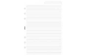 Filofax A5 linajkový papier, biely, 25 listov