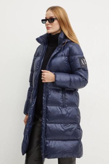 Páperová bunda Armani Exchange dámska, tmavomodrá farba, zimná, XW000251 AF10860