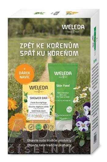 WELEDA Späť ku koreňom Skin Food krém 75 ml + Citrusové osviežujúce mydlo 75 g, 1x1 set