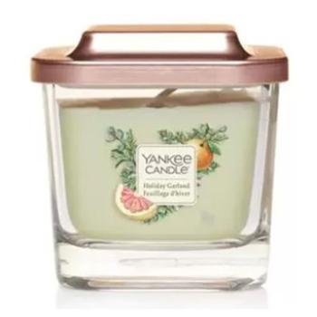 YANKEE CANDLE Elevation Vonná sviečka malá hranatá Holiday Garland 96 g