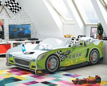Detská posteľ Ourbaby Green Racer zelená 160x80 cm