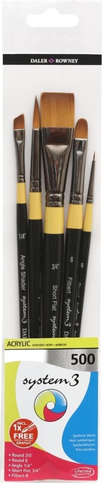 Daler Rowney System3 Acrylic Brush Synthetic Sada štetcov 1 ks