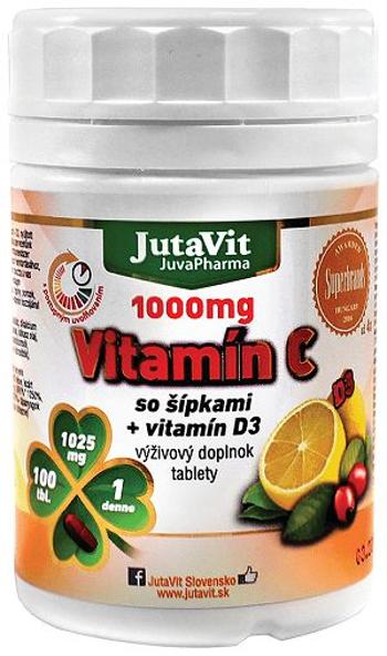 Jutavit Vitamín C 1000 mg so šípkami + vitamín D3 100 tabliet