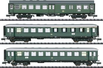 MiniTrix T18209 Súprava osobného automobilu s 3 „expresnými vlakmi v údolí Dunaja“ DB