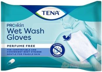 Tena Wet Wash Gloves vlhčené rukavice na umývanie, neparfumované, 8 ks