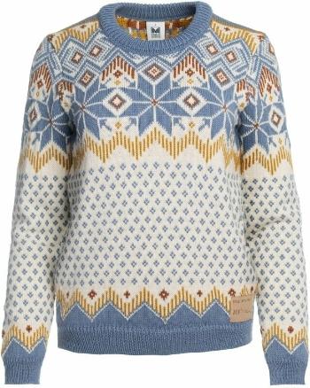 Dale of Norway Vilja Womens Knit Sweater Off White/Blue Shadow/Mustard L