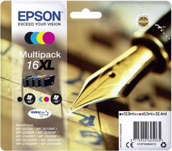 Epson Ink T1636, 16XL originál kombinované balenie čierna, zelenomodrá, purpurová, žltá C13T16364012