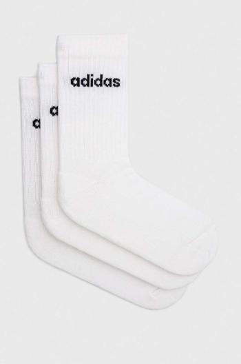 Ponožky adidas 3-pak biela farba