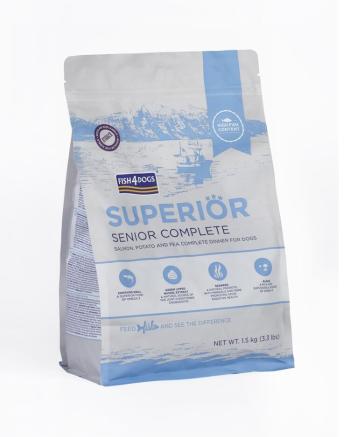 FISH4DOGS Granule veľké pre starších psov Superior losos so zemiakmi 1,5 kg