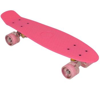 Pennyboard s LED kolieskami, 56 cm PINK