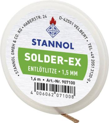 Stannol Solder Ex odspájkovacie lanko Dĺžka 1.6 m Šírka 1.5 mm taviaca prísada