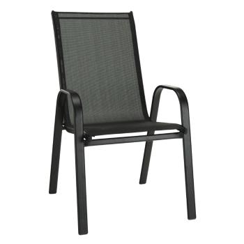 Stohovateľná stolička, tmavosivá/čierna, ALDERA RP1, rozbalený tovar