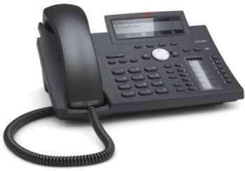 SNOM D345 šnúrový telefón, VoIP handsfree, konektor na slúchadlá grafický displej čierna