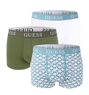 GUESS - boxerky 3PACK Guess modern pattern army green z organickej bavlny - limitovaná edícia-XXL (96-110 cm)