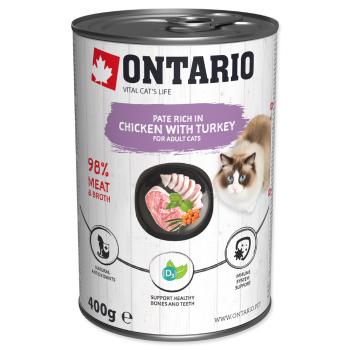 ONTARIO KONZERVA CHICKEN WITH TURKEY FLAVOURED WITH SEA BUCKTHORN, 400G