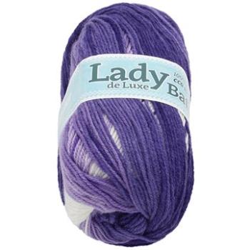 Lady de Luxe BATIK 100 g – 612 biela, fialová (6793)