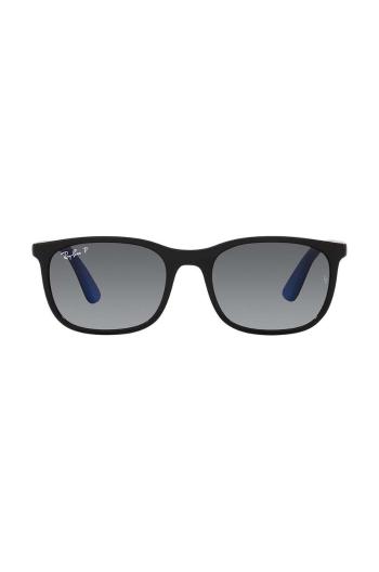 Detské slnečné okuliare Ray-Ban Junior tmavomodrá farba, 0RJ9076S-Polarized