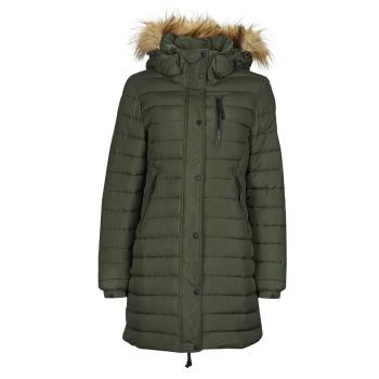 Superdry  FUJI HOODED MID LENGTH PUFFER  Bundy Kaki