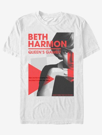 ZOOT.Fan Netflix Beth Harmon The Queen's Gambit Tričko Biela