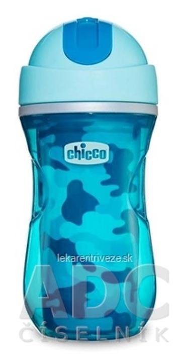 CHICCO Hrnček Sport termo so slamkou 266 ml 14m+, modrý 1x1 ks