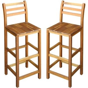 Barové stoličky 2 ks masívne akáciové drevo (44130)