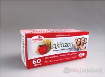 LAKTAZAN tablety, enzým laktáza s príchuťou jahody 60 tbl