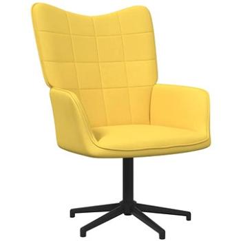 Relaxačná stolička horčicovo žltá textil, 327970