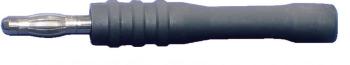 Testec 21012 merací adaptér  zásuvkový hrot sondy - lamelový zástrčka 4 mm flexibilná sivá