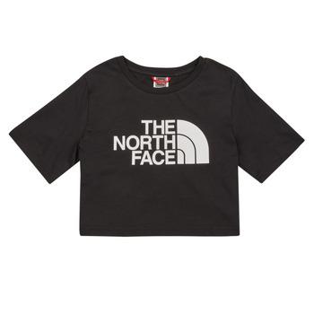 The North Face  Tričká s krátkym rukávom Girls S/S Crop Easy Tee  Čierna